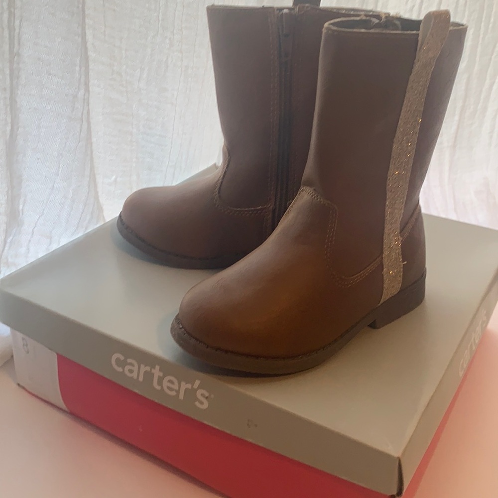 Toddler western boot with silver trim